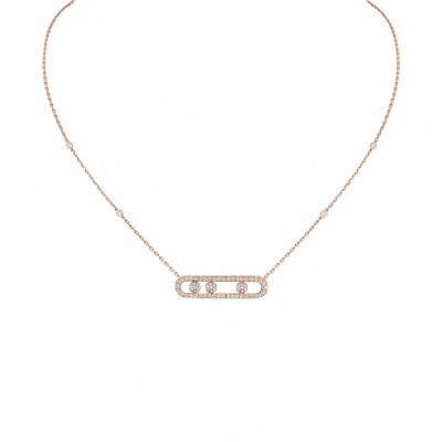 MESSIKA  MOVE PAVÉ PINK GOLD DIAMOND NECKLACE 03994
